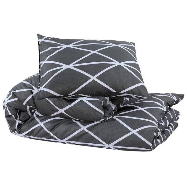 

Комплект постельного белья vidaXL Set 3016894-3 (2 шт), 140x1x200 см цвет dunkelgrau/weiß