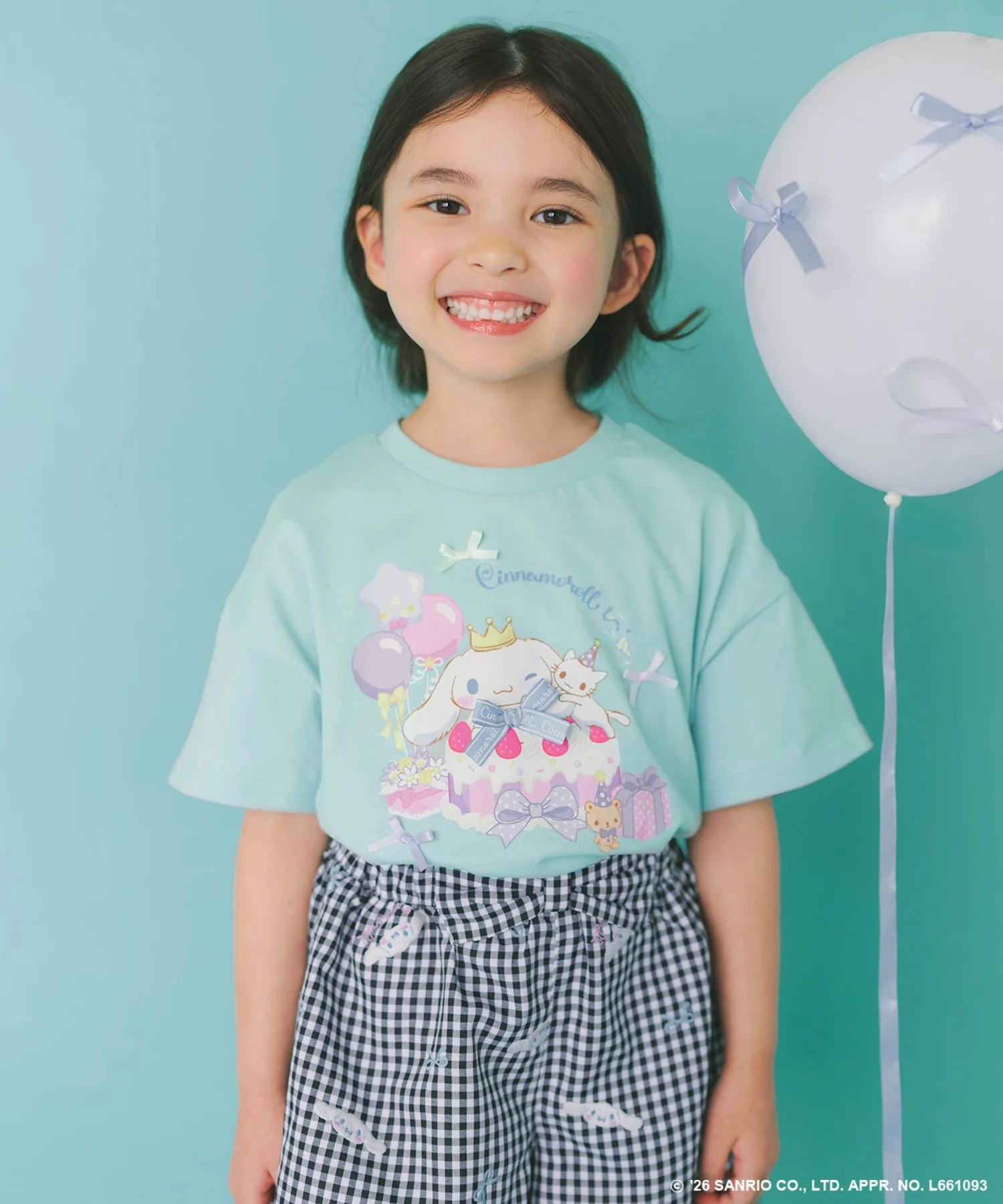 Детская футболка с принтом Cinnamoroll ANY KIDS светло-зеленый