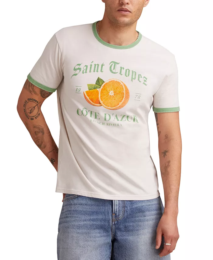 

Мужская футболка с коротким рукавом и принтом Saint Tropez Lucky Brand, белый