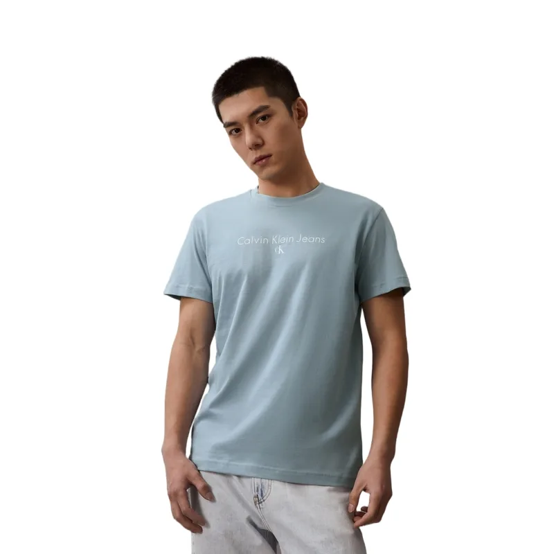 Calvin Klein Футболка Unisex Blue Crew Neck Moderate Straight Fit — фото 4