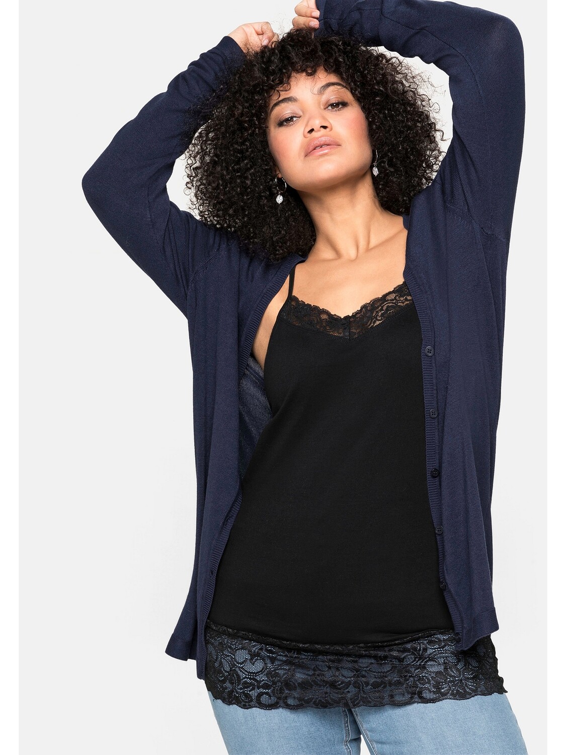 

Кардиган sheego Strickjacke, морской