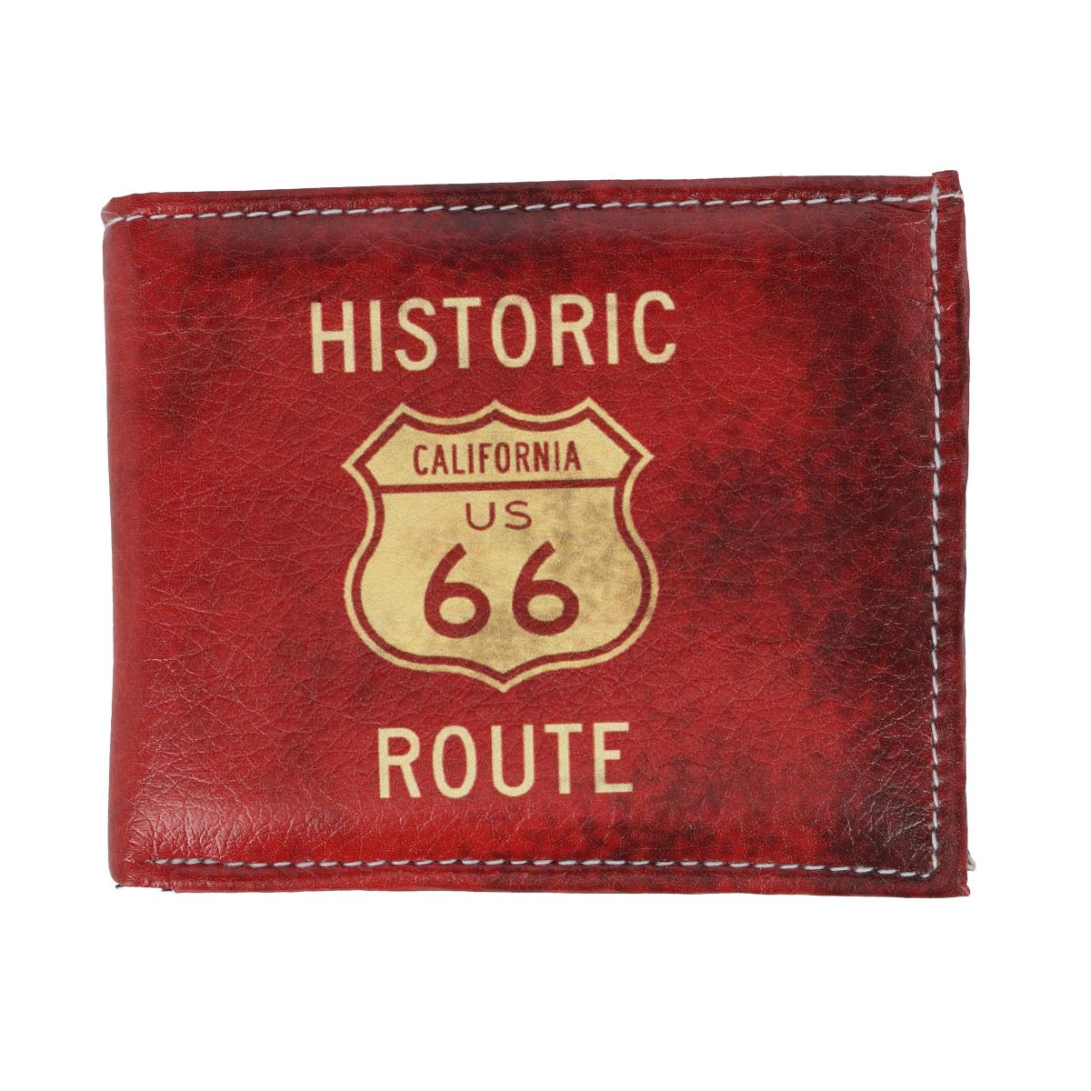 

Мужской кошелек Route 66 в два сложения CTM, красный