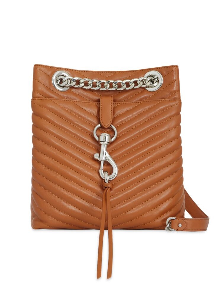 

Большая стеганая кожаная сумка-мешок Edie Rebecca Minkoff, карамель, Желтый, Большая стеганая кожаная сумка-мешок Edie Rebecca Minkoff, карамель