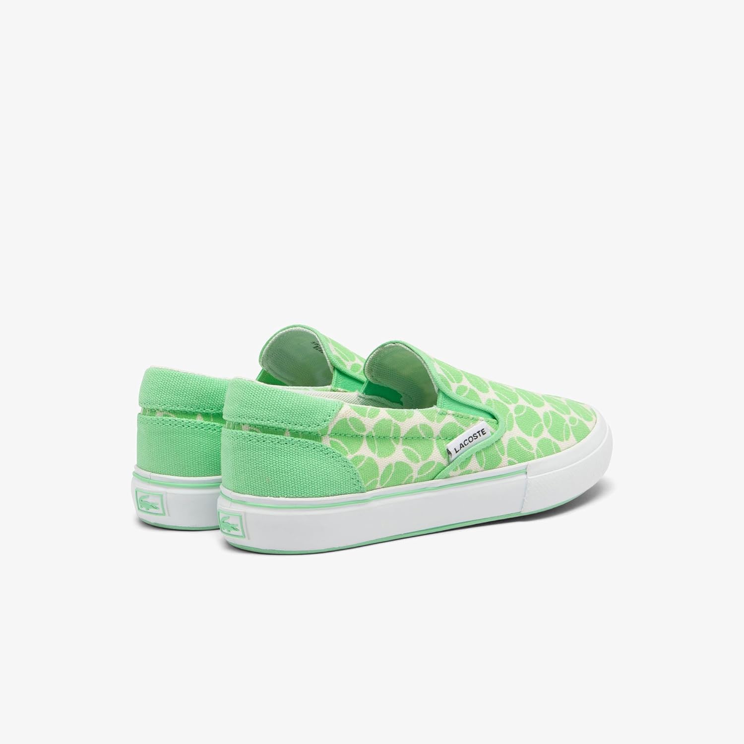 Laceste детская обувь Gazon Lacoste, Slip All Over Tennis Ball Green/White — фото 4