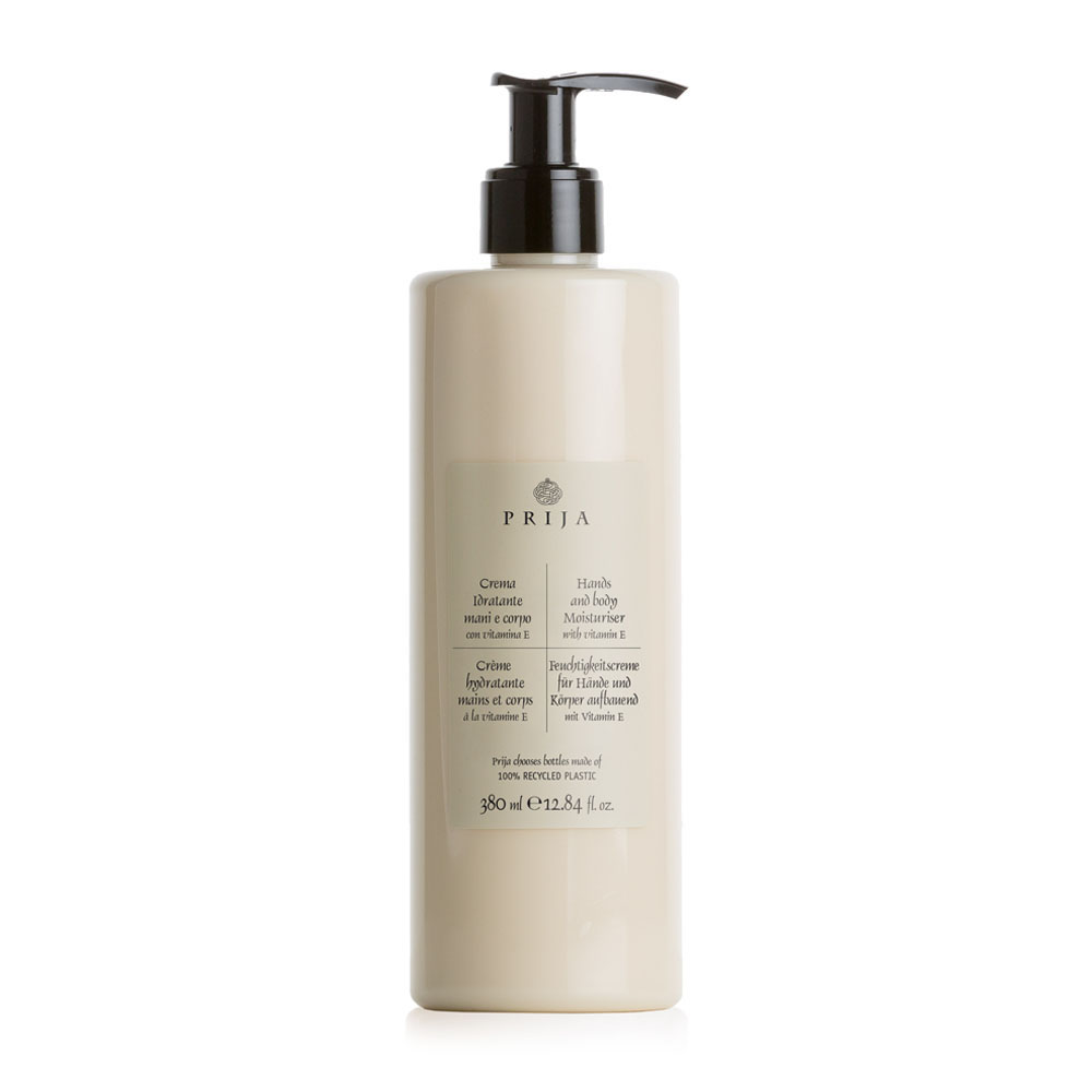 

Увлажняющий крем для рук и тела hands and body moisturiser with vitamin e Prija, 380 мл