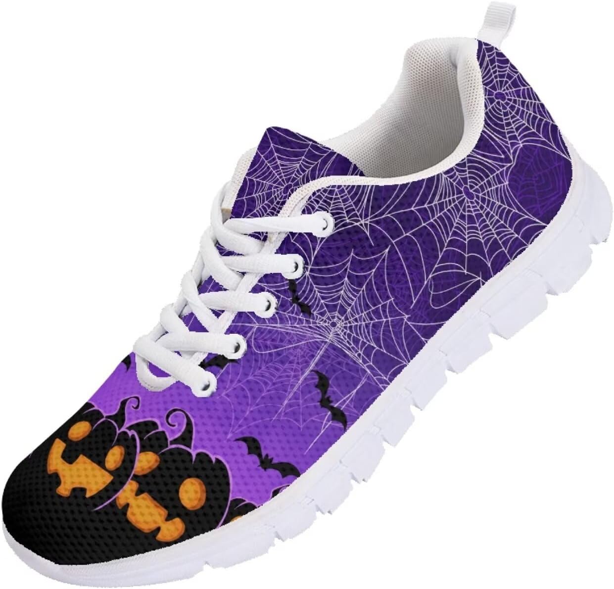 

Мужские кроссовки Funnydude Funny Print для тенниса, спортивные, удобные, дышащие, с сетчатым верхом, Halloween Pumpkin