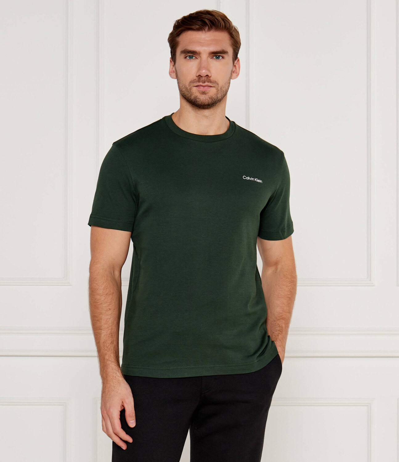 

Футболка Calvin Klein Slim Fit, цвет verde bottiglia