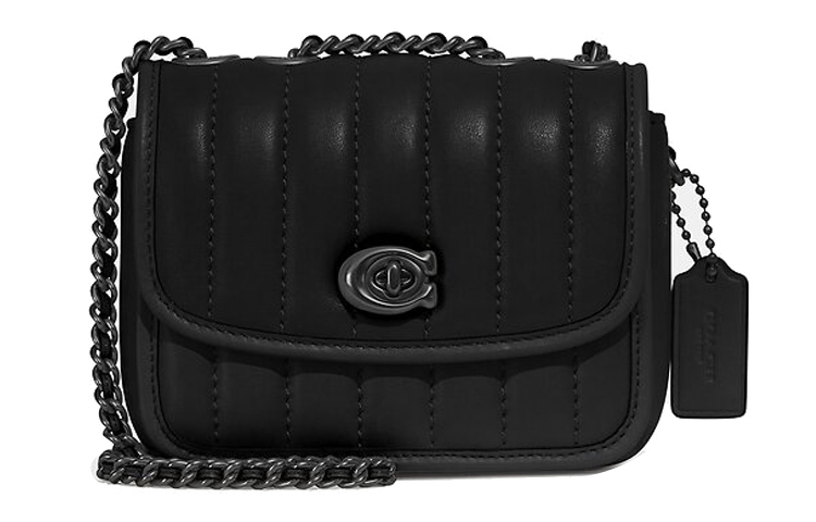 

Мадисон Кожаная Маленькая Квадратная Сумка Ручная Сумка Через Плечо Мини Женская Черная COACH