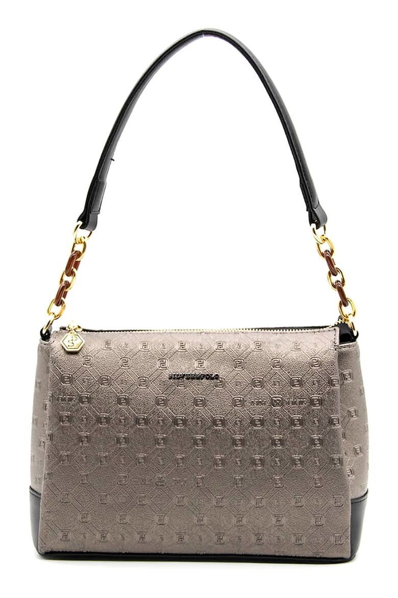 

Сумка из экокожи с тиснением логотипа Silver&Polo, черный