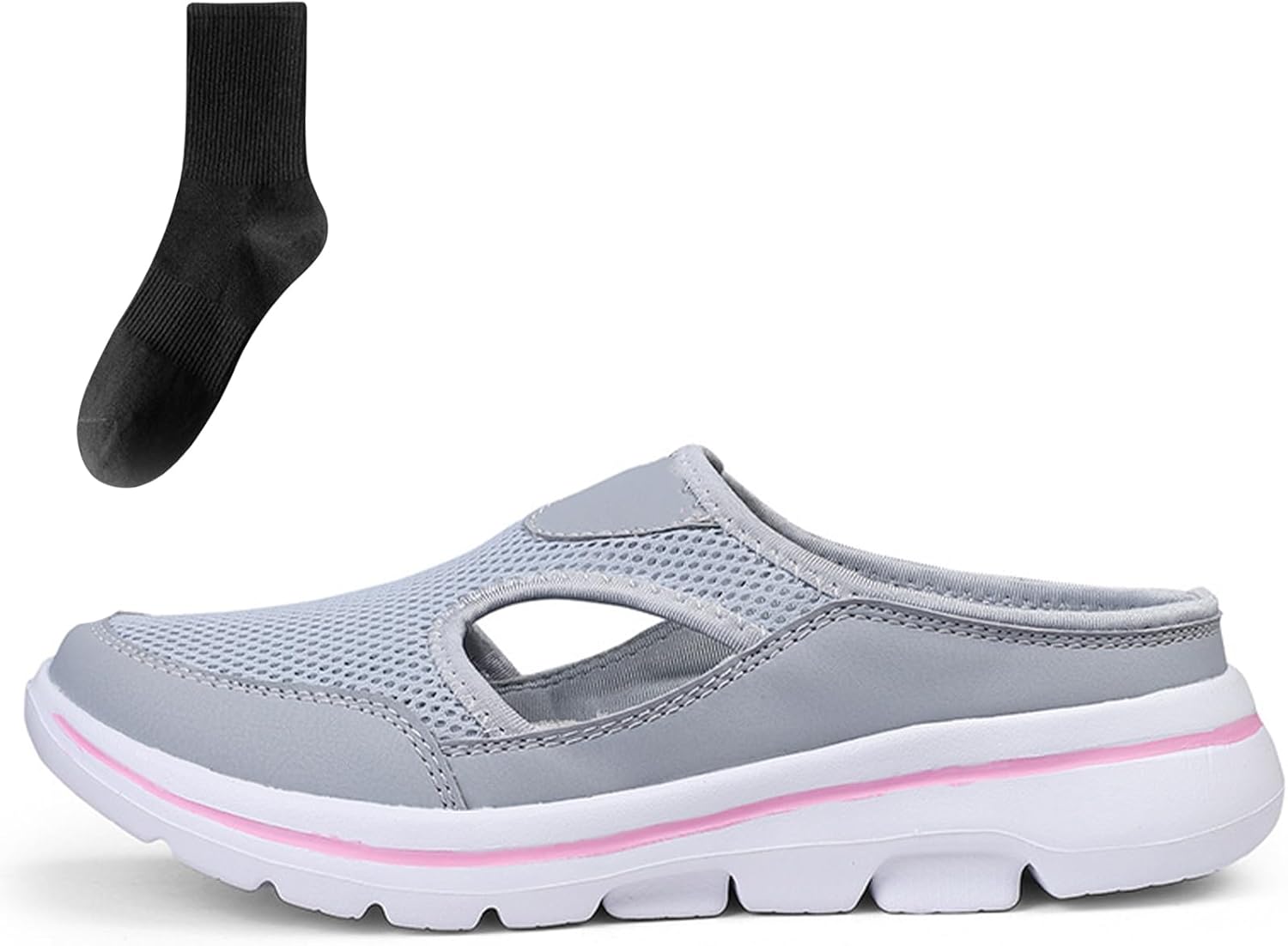 

Мужские спортивные сандалии GUTZBSY с комфортной поддержкой и воздухопроницаемые, мужские удобные ортопедические слипоны, светло-серый