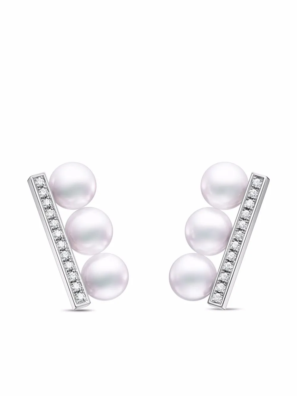 

Серьги Balance Neo из белого золота с жемчугом и бриллиантами TASAKI, серебяный