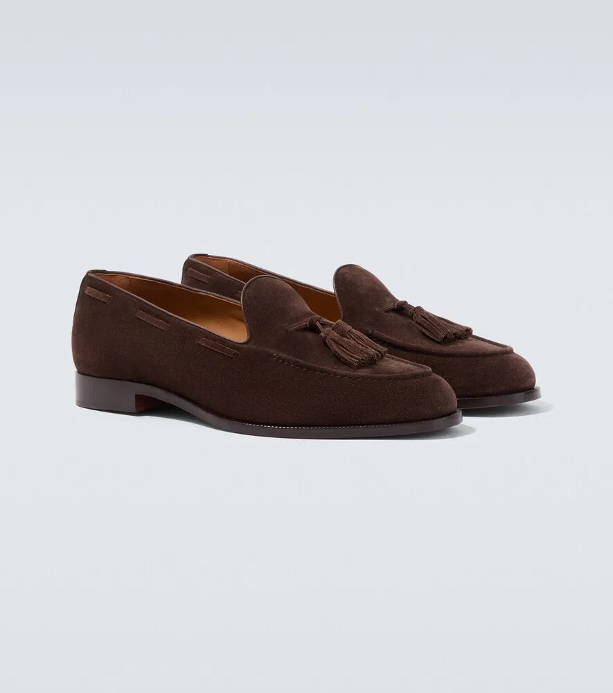 Лоферы из замши серж Loro Piana, коричневый