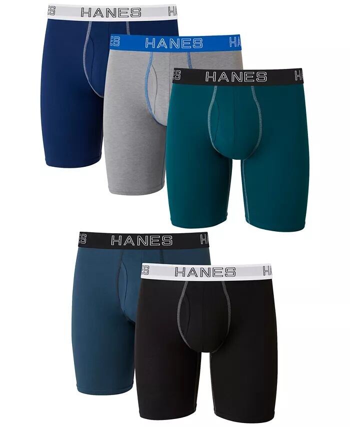 

Мужские трусы-боксеры Ultimate Stretch Longer Leg Hanes, мультиколор