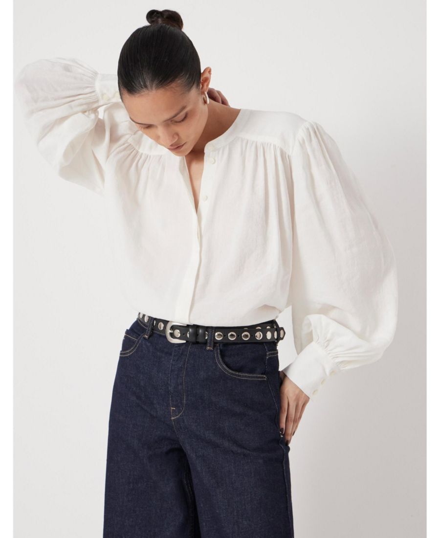 

Женская блузка с пышными рукавами Hush, Ecru white