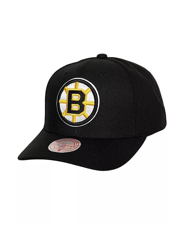 

Мужская черная бейсболка Boston Bruins Team Ground Pro Adjustable Mitchell & Ness