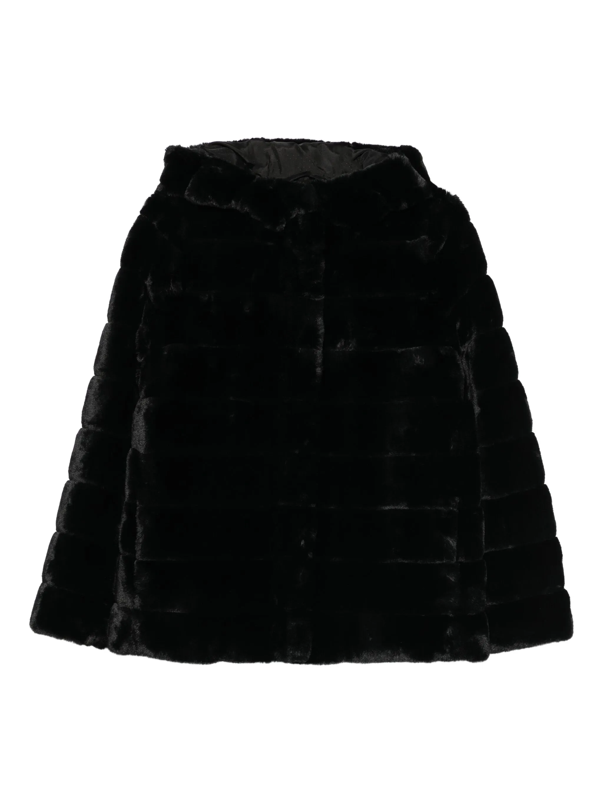 

Шуба из искусственного меха с капюшоном Marella, черный
