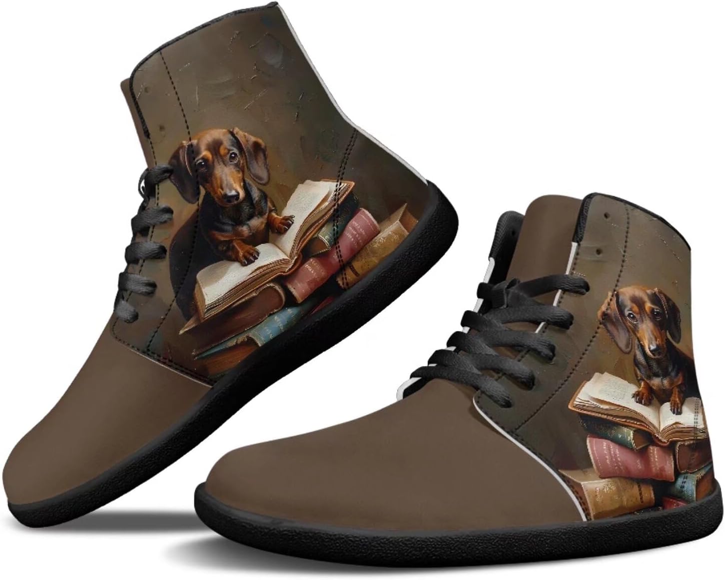 

Мужские обувь Binienty Barefoot с широкой пяткой, высокие кеды с ПУ, минималистичные кроссовки с нулевым перепадом для активного отдыха, коричневый