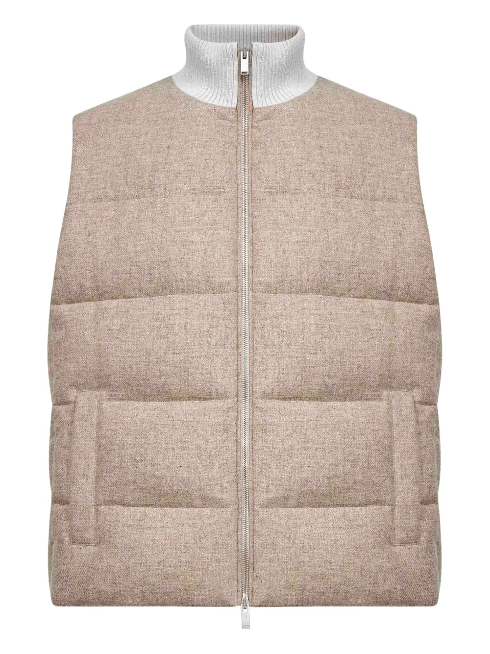 

Стеганый жилет на молнии Lardini, бежевый