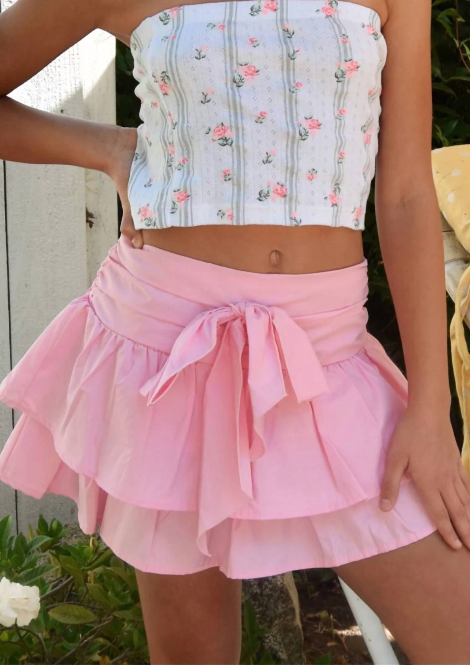 

Юбка Tilly Bow для девочек розового цвета Flowers by zoe