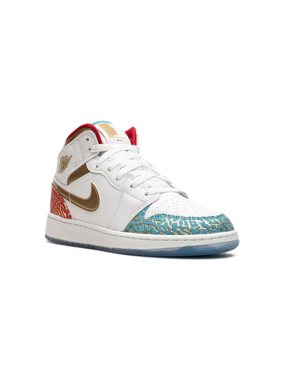 

Кроссовки Air Jordan 1 Mid UNC To Chicago Jordan Kids, белый
