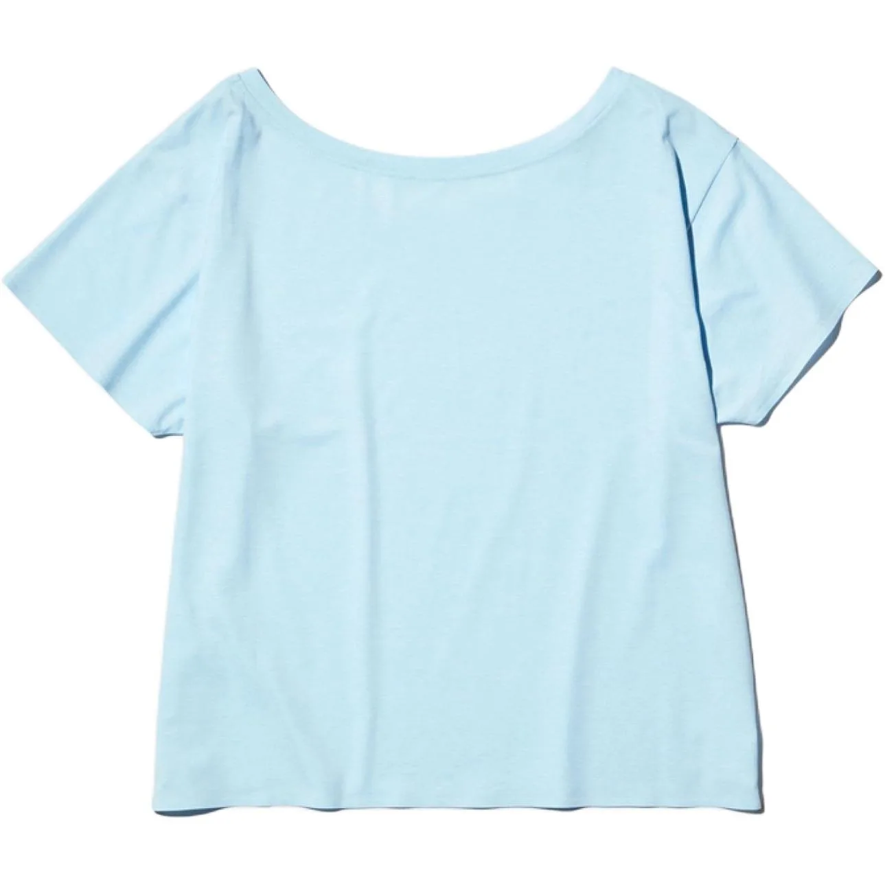 UNIQLO Футболка AIRism с V-образным вырезом, светло-голубая — фото 3