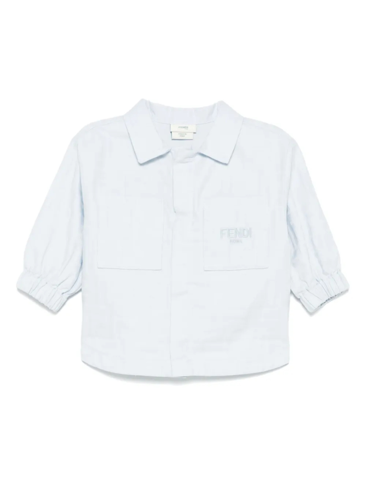 

Жаккардовый пиджак с логотипом FF Fendi Kids, синий