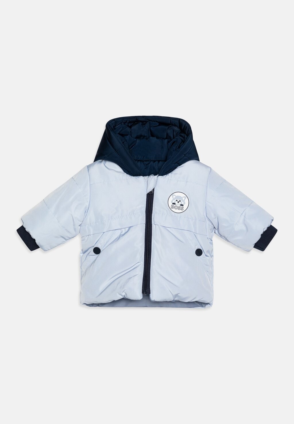 

Зимняя куртка REVERSIBLE PUFFER BOSS Kidswear, светло-голубой