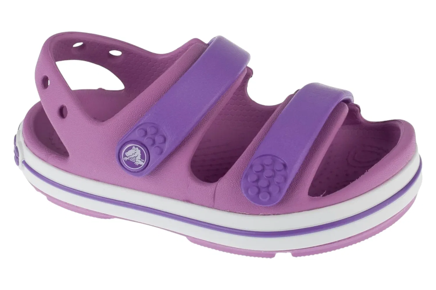Сандалии для девочек с ремешком, Crocs, розовый