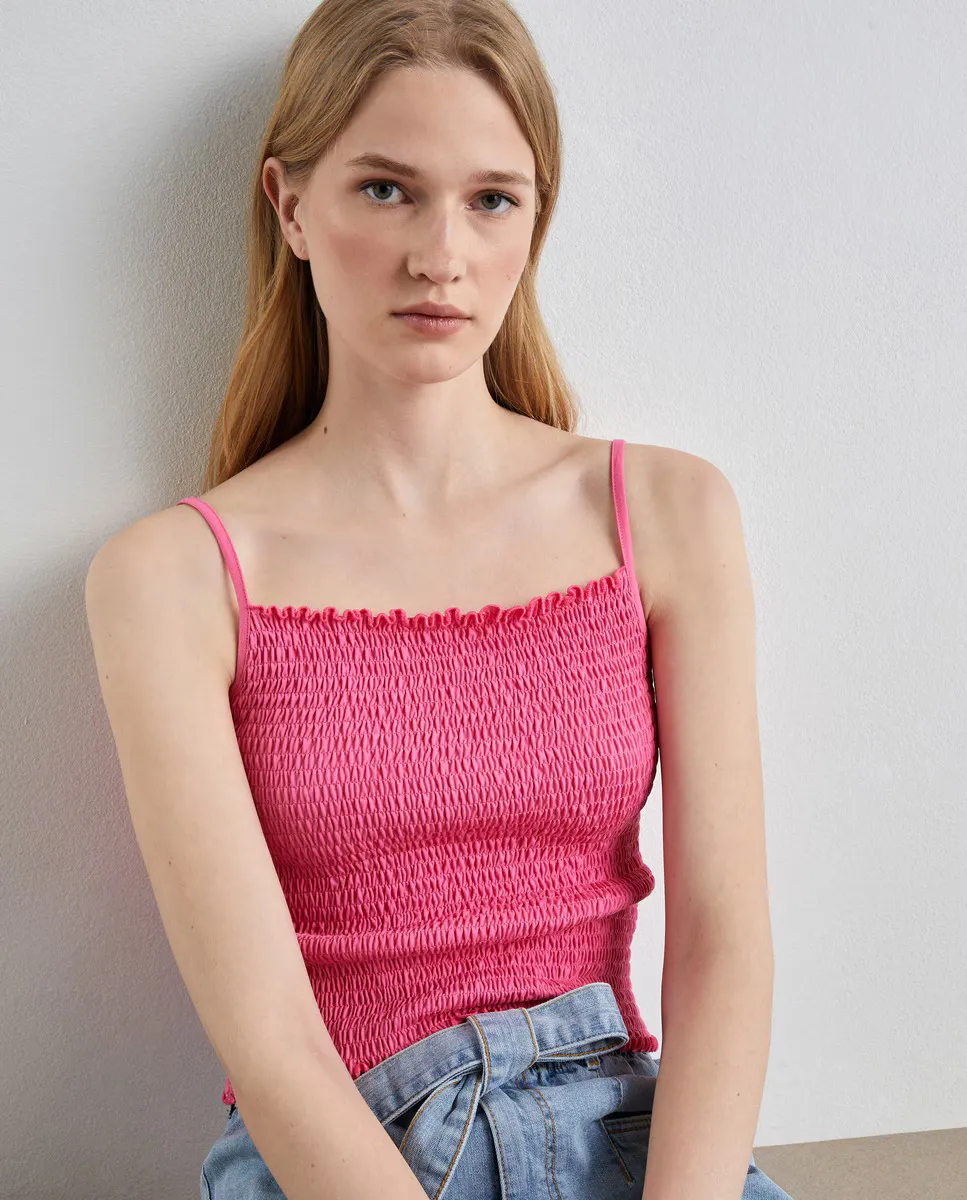 

Топ из каучука с бретелькой на шее Easy Wear, розовый