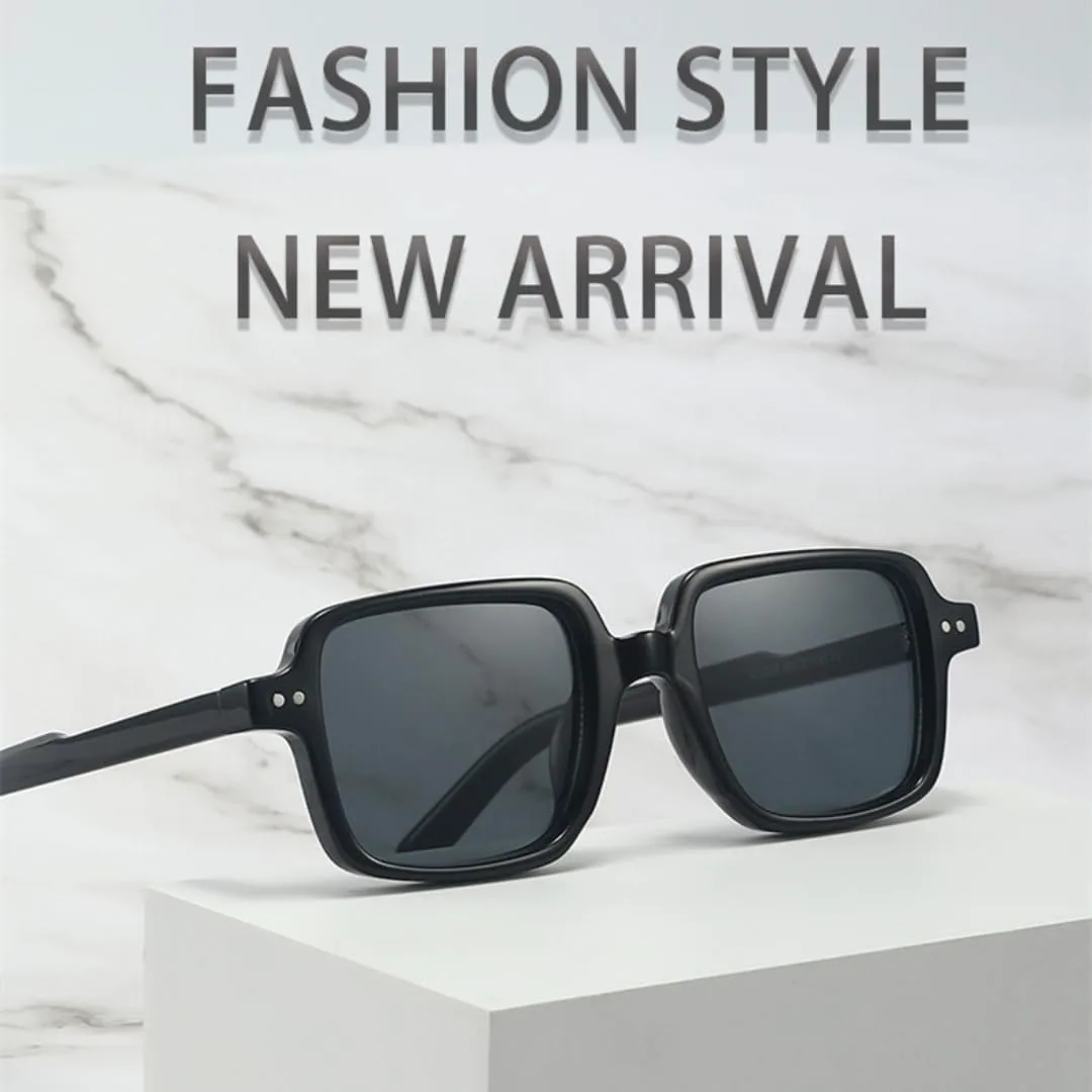 

Классические винтажные роскошные солнцезащитные очки для женщин и мужчин, модные, с большой оправой, в стиле панк, популярные, с заклепками TVTBBVV, Clear Clear