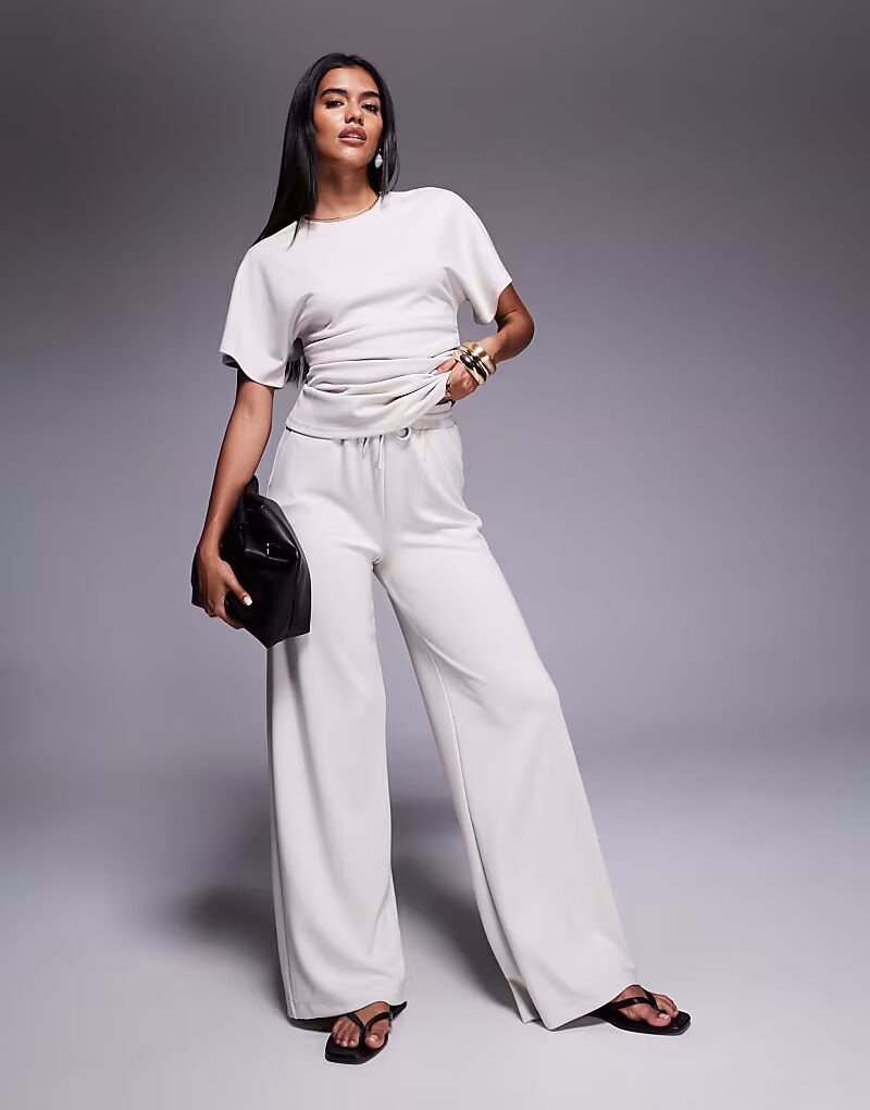

Широкие брюки-джоггеры River Island кремового цвета