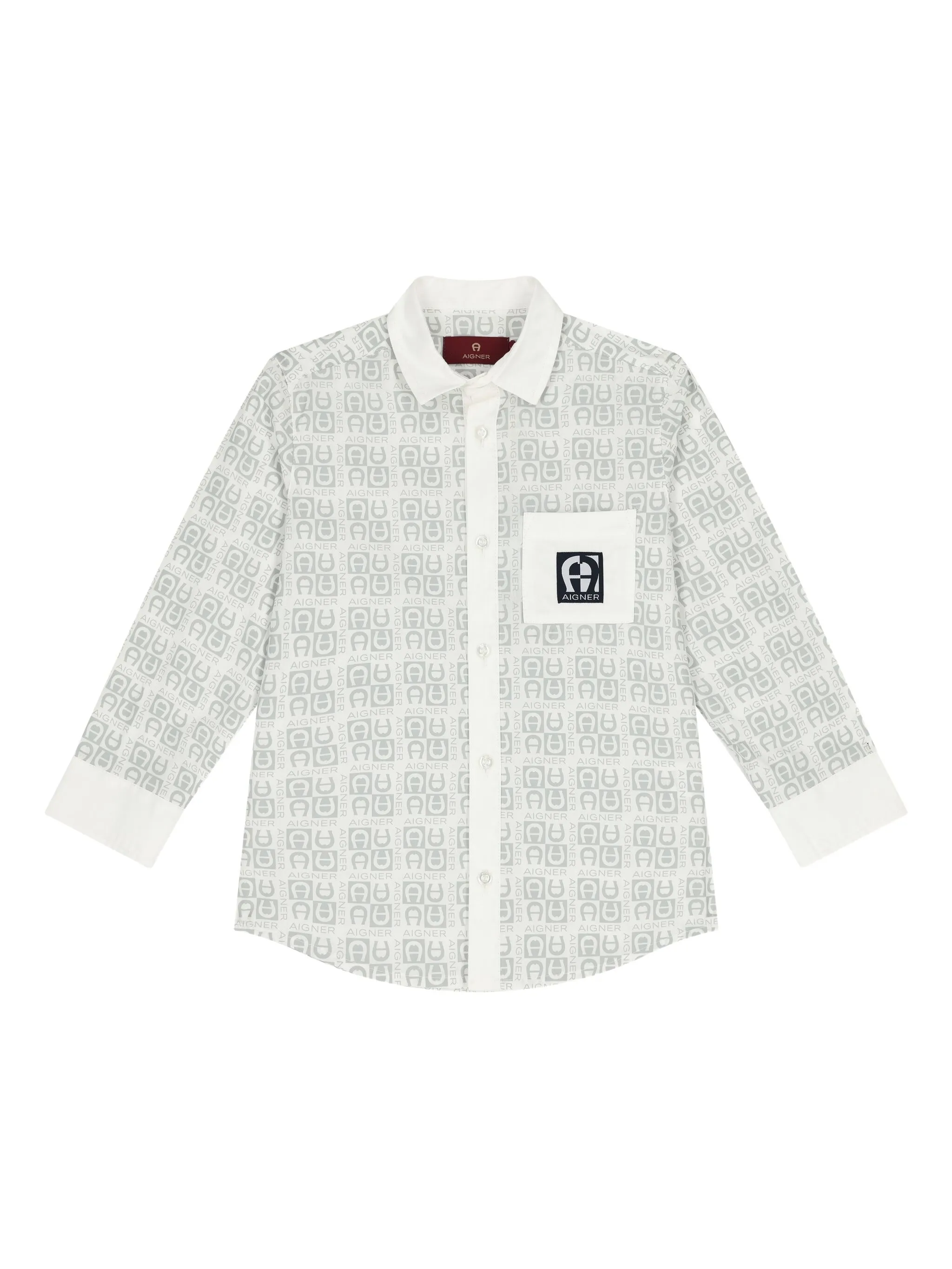 

Рубашка с логотипом Aigner Kids, серый