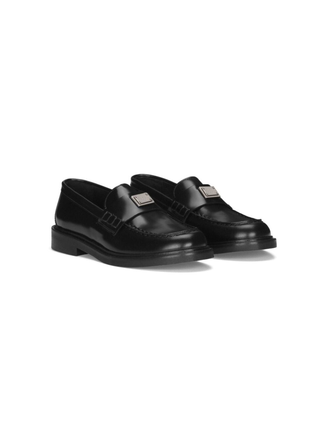

Dolce & Gabbana Kids лоферы с логотипом, черный