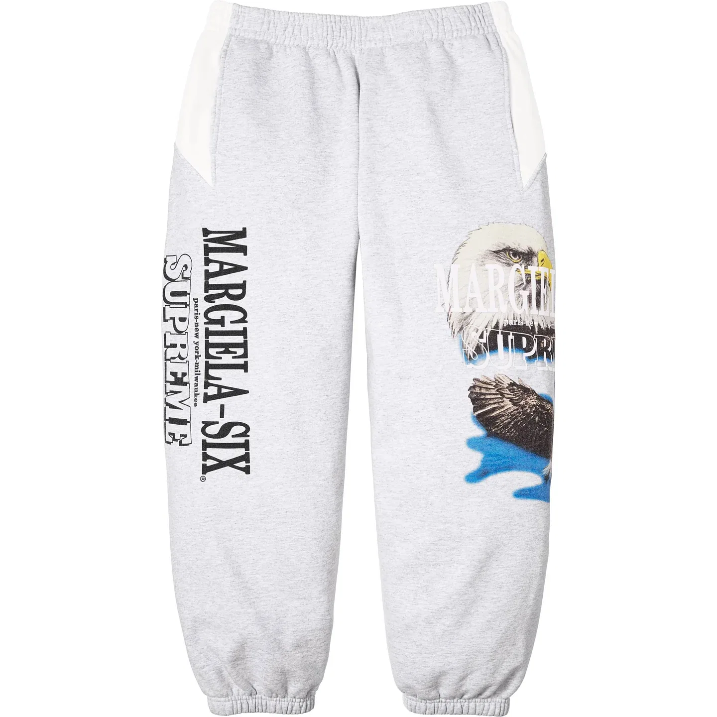 Спортивные штаны MM6 Maison Margiela SS26 WEEK4 Eagle Sweatpant Knitted, унисекс Supreme, White