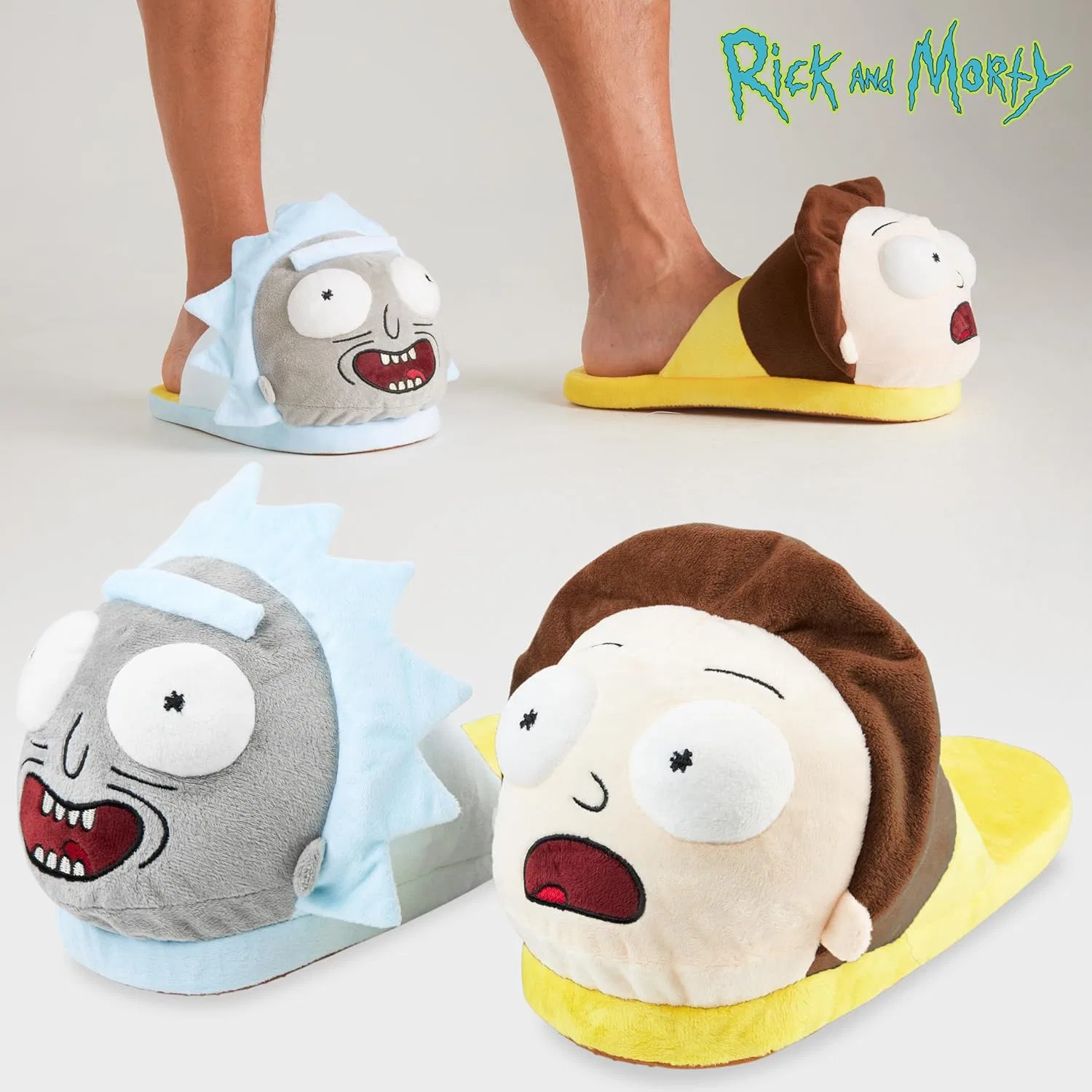 Тапочки 3D плюшевые RICK AND MORTY, мультиколор — фото 2
