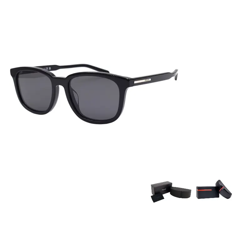 

PRADA Солнцезащитные очки нестандартной формы мужские черные, Black