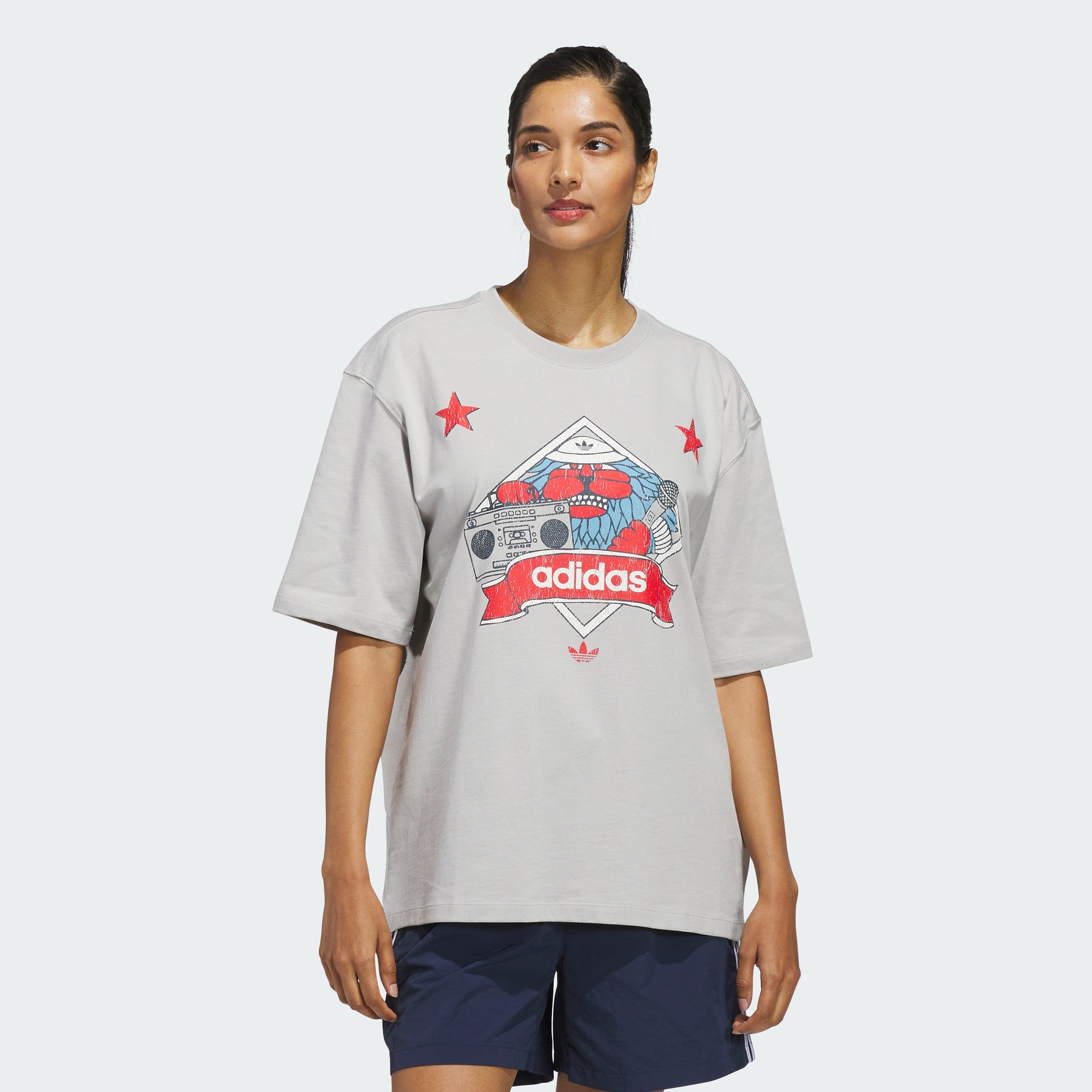

Футболка с графическим принтом «Львы» Adidas, grey two
