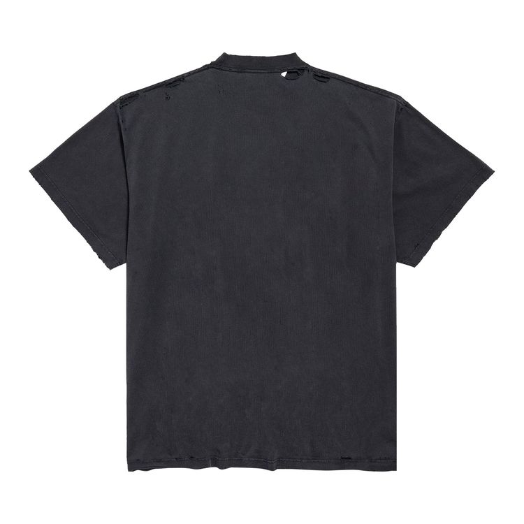 Футболка Balenciaga 3B Liquefied T-Shirt 'Faded Black/Anthracite', черный — фото 2