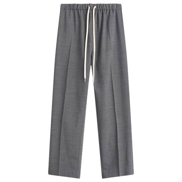 

Брюки классического кроя на шнуровке Mm6 Maison Margiela, темно-серый melange