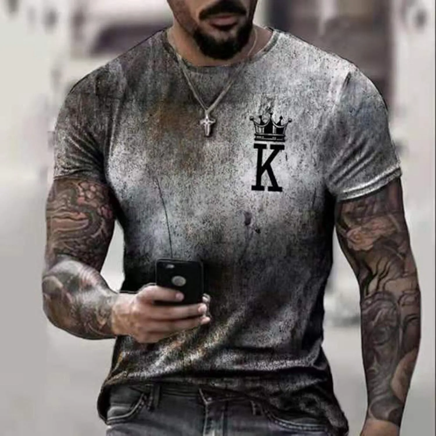 Мужская футболка Cotton с технологией Moisture Wicking, Cool Dry, короткий рукав — фото 2