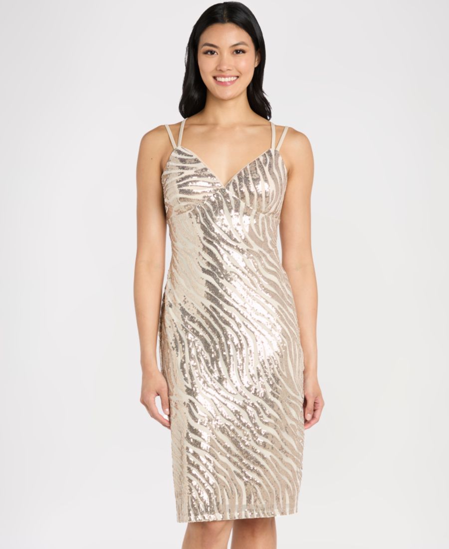 

Детское платье с двумя бретелями и завязками на спине Morgan & Company, Gold