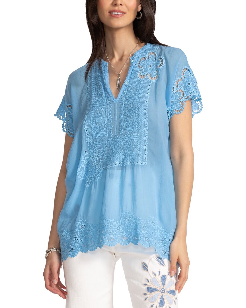 

Джонни был Элизой в тунике Johnny Was, синий