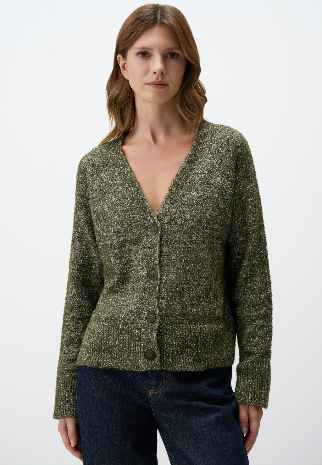 

Кардиган V-NECK LONG SLEEVE BUTTONED Jimmy Key, хаки