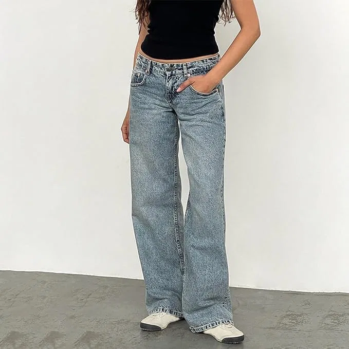 Джинсы свободные, Low Rise Baggy Jeans, A10 — фото 3