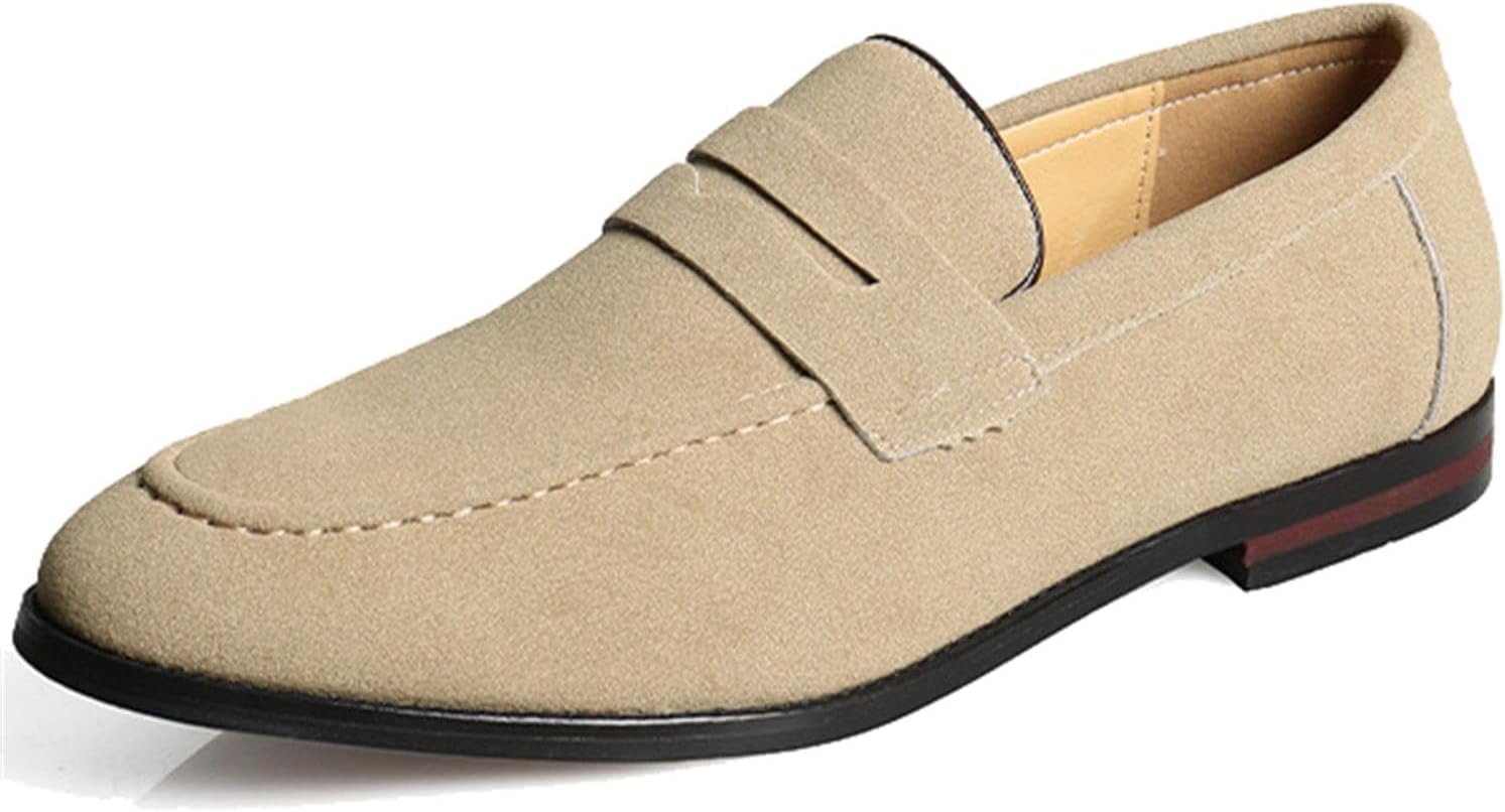 

Мужские замшевые лоферы на каждый день, слипоны, легкие мягкие пенни-лоферы, классические мокасины, обувь Ppxid, бежевый