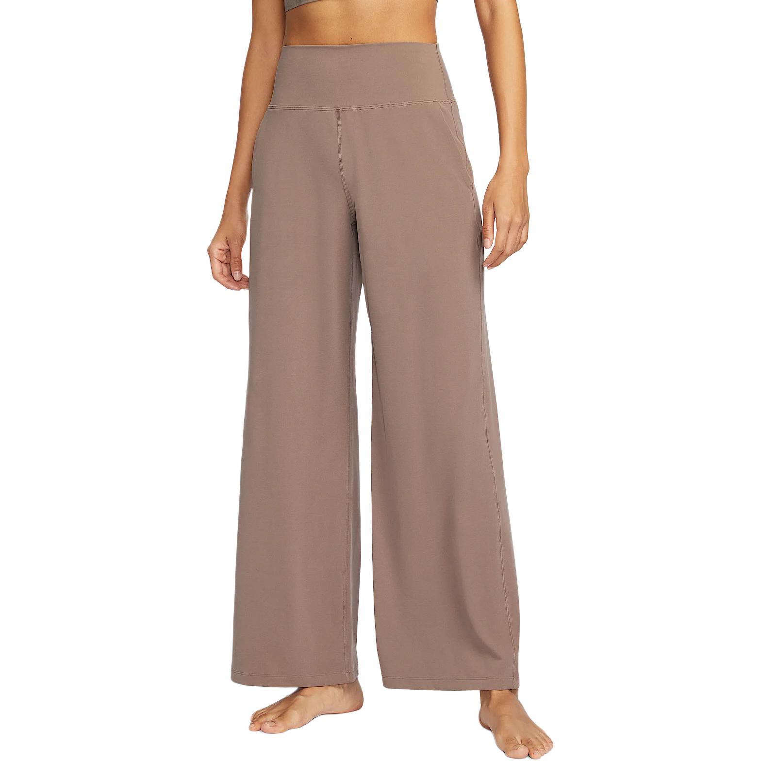 Nike Женские повседневные брюки Zenvy Dri-Fit Ferret Brown/White — фото 3