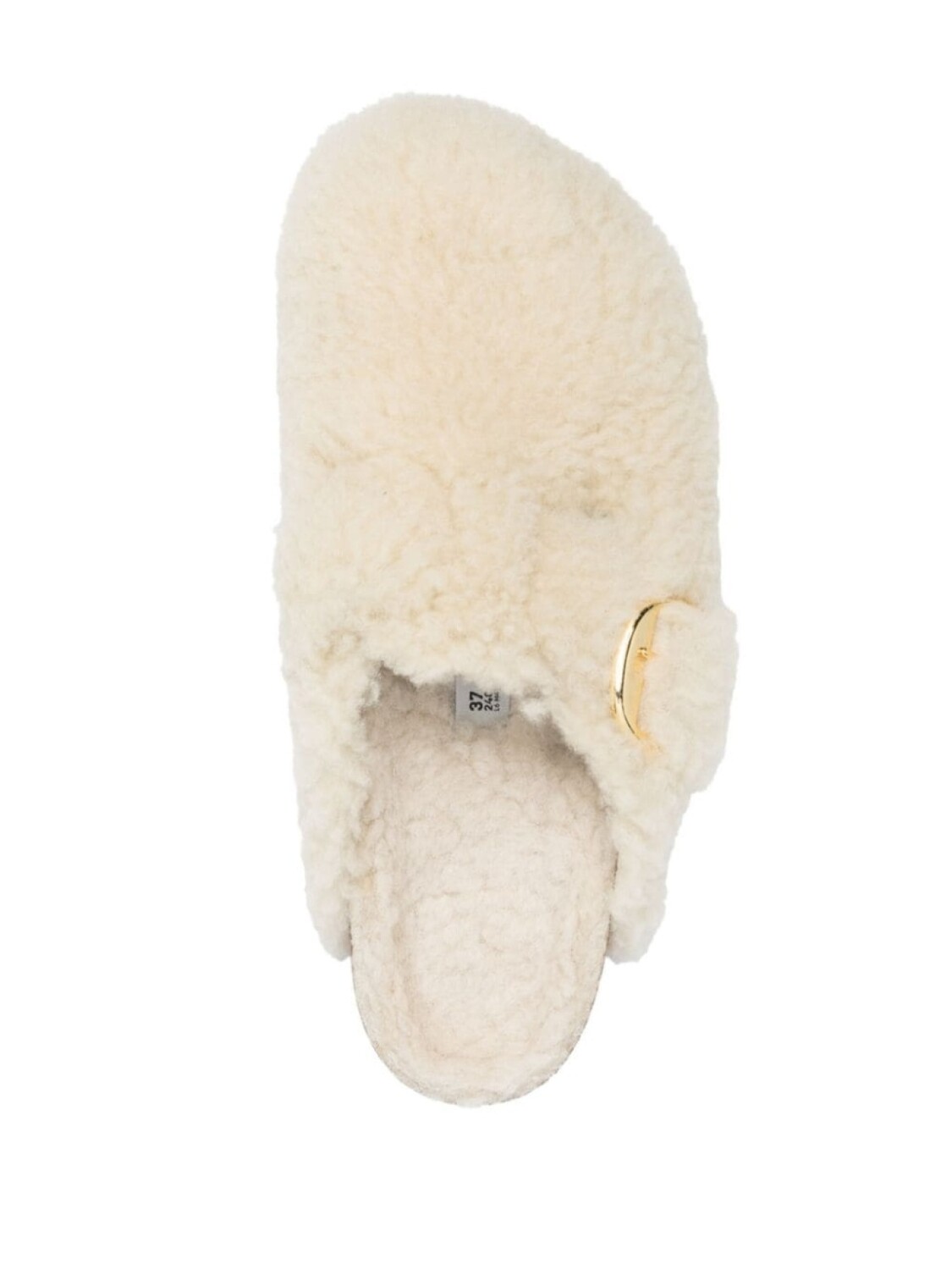 Birkenstock шлепанцы Boston на платформе с пряжками, нейтральный цвет — фото 4