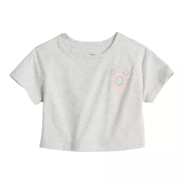 

Футболка с коротким рукавом Disney для девочек 4-12 лет от Jumping Beans Disney/Jumping Beans, цвет mickey left chest grey