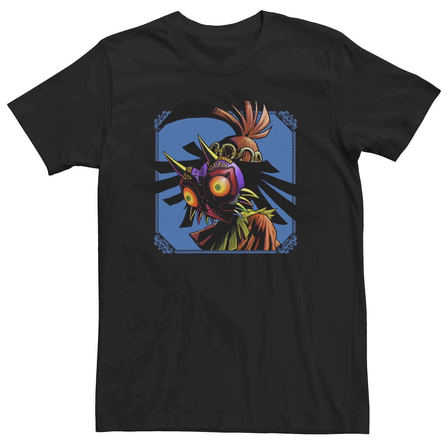 

Мужская синяя футболка Legend of Zelda Skull Kid Peers Down Licensed Character, Синий, Мужская синяя футболка Legend of Zelda Skull Kid Peers Down Licensed Character