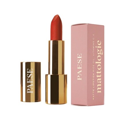 

Винтажная красная матовая помада Mattologie с витаминами А, С и Е, Paese Cosmetics